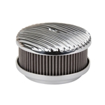 Garage Sale - Full Fin Air Cleaner, Straight Base, Polished