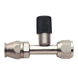 Straight Nickel Plated AC Fitting w/Port, -10 AN to -10 AN
