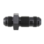 Straight Aluminum Bulkhead Flare Fitting, Black, -6 AN