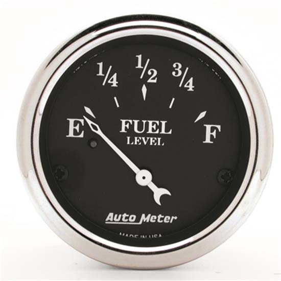 Auto Meter 1715 Old Tyme Black Air-Core Fuel Level Gauge, 2-1/16 Inch Auto Meter 1715 Old Tyme Black Air-Core Fuel Level Gauge, 2-1/16 Inch
