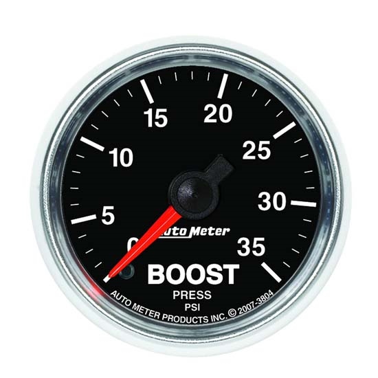 Auto Meter 3804 GS Mechanical Boost Gauge, 2-1/16 Inch, 35 PSI Auto Meter 3804 GS Mechanical Boost Gauge, 2-1/16 Inch, 35 PSI