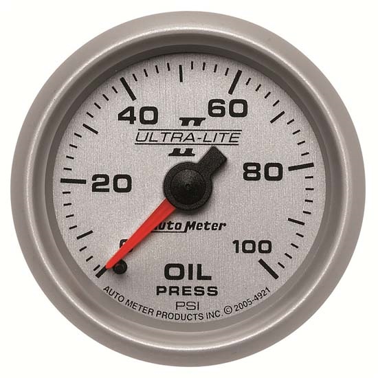 Auto Meter 4921 Ultra-Lite II Mechanical Oil Pressure Gauge Auto Meter 4921 Ultra-Lite II Mechanical Oil Pressure Gauge