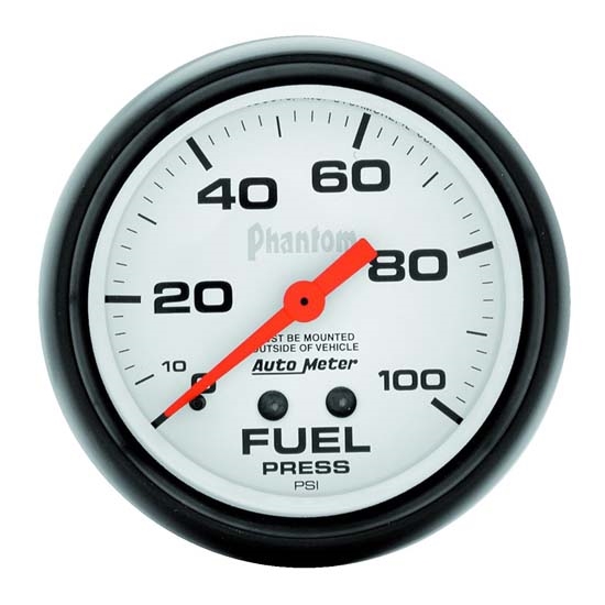 Auto Meter 5812 Phantom Mechanical Fuel Pressure Gauge, 100 PSI, 2-5/8 Auto Meter 5812 Phantom Mechanical Fuel Pressure Gauge, 100 PSI, 2-5/8