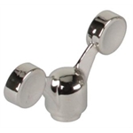 CON2R 07-001 Chrome Wing Nut, 1/4-20 Thread, 1-7/8 Across, 1 Inch Tall