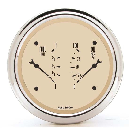 Auto Meter 1813 Antique Beige Air-Core Dual Gauge Auto Meter 1813 Antique Beige Air-Core Dual Gauge