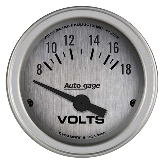 Auto Meter 2380 Auto Gage Air-Core Voltmeter Gauge w/Panel, 2-1/16 In. Auto Meter 2380 Auto Gage Air-Core Voltmeter Gauge w/Panel, 2-1/16 In.