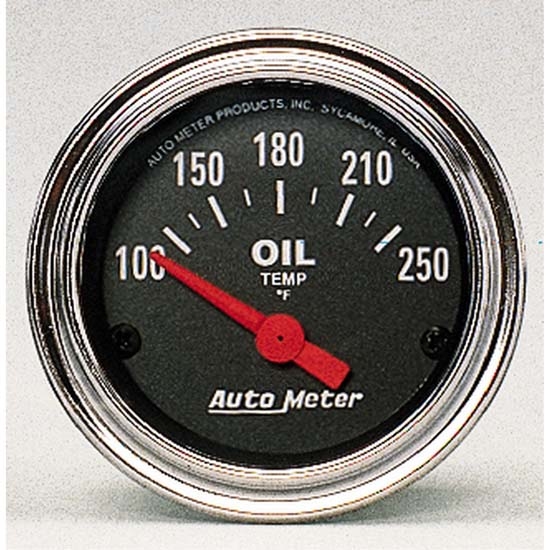 Auto Meter 2542 Traditional Chrome Air-Core Oil Temperature Gauge Auto Meter 2542 Traditional Chrome Air-Core Oil Temperature Gauge