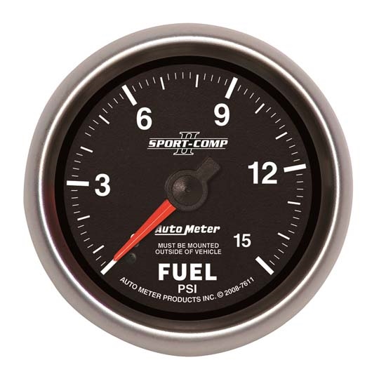 Auto Meter 7611 Sport-Comp II Mechanical Fuel Pressure Gauge Auto Meter 7611 Sport-Comp II Mechanical Fuel Pressure Gauge
