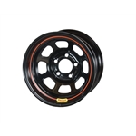 Bassett D58DF475 15X8 Dot D-Hole 5on4.5 4.75 In Backspace Black Wheel