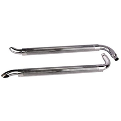 Chrome Side Exhaust Pipes w/ Mufflers, 80 Inch