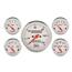 Auto Meter 1300 Arctic White Gauge Set, Mechanical Speedo Auto Meter 1300 Arctic White Gauge Set, Mechanical Speedo