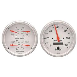Auto Meter 1303 Arctic White Quad Gauges