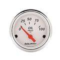 Auto Meter 1327 White Electric Oil Pressure Gauge