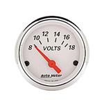 Auto Meter 1391 White Voltmeter Gauge