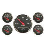 Auto Meter 1402 Designer Black Gauge Set, Electric Speedo