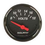 Auto Meter 1491 Black Voltmeter Gauges