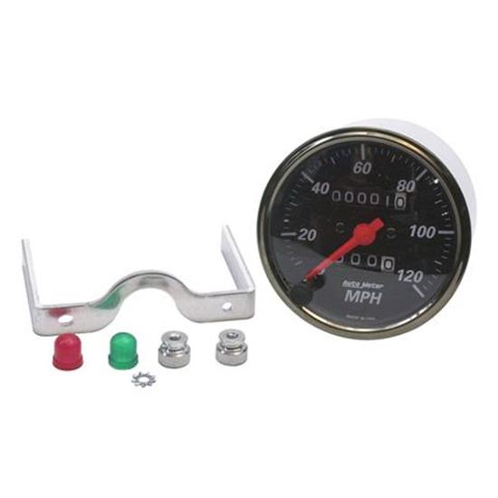 Auto Meter Black Mechanical Speedometer Gauge