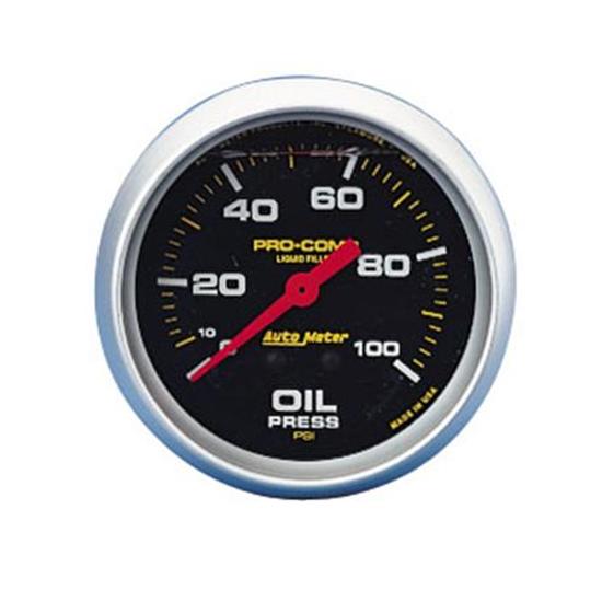 Auto Meter 5421 Pro-Comp Liquid Filled Oil Pressure Gauge, 0-100 psi Auto Meter 5421 Pro-Comp Liquid Filled Oil Pressure Gauge, 0-100 psi