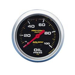 Auto Meter 5421 Pro-Comp Liquid Filled Oil Pressure Gauge, 0-100 psi