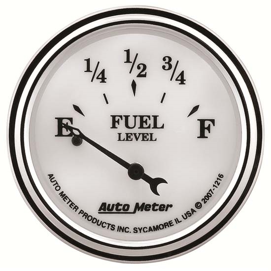 Auto Meter 1216 Old-Tyme White II Air-Core Fuel Level Gauge Auto Meter 1216 Old-Tyme White II Air-Core Fuel Level Gauge