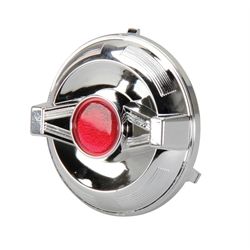 Pedal Car Parts, Chrome Hub Cap 2-Bar/AMF