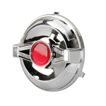 Pedal Car Parts, Chrome Hub Cap 2-Bar/AMF