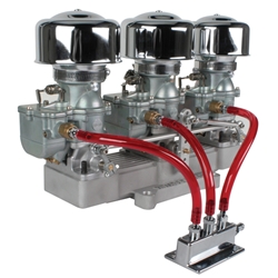 Three(3) Plain 9 Super 7 Carbs to 4 Barrel Adapter, Complete Kit