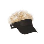FlairHair Visor, Black w/ Blonde Hair
