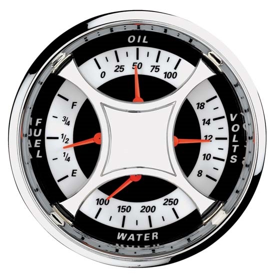 Auto Meter 1110 MCX Air-Core Quad Gauge, 5 Inch Auto Meter 1110 MCX Air-Core Quad Gauge, 5 Inch