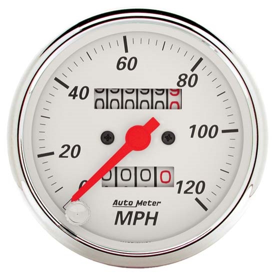 Auto Meter 1396 Arctic White Mechanical Speedometer Gauge Auto Meter 1396 Arctic White Mechanical Speedometer Gauge