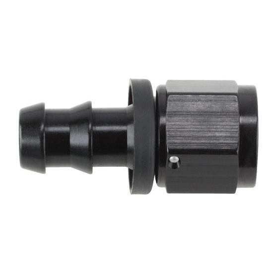 Black Socketless Straight Push-On Hose End, -10 AN Black Socketless Straight Push-On Hose End, -10 AN