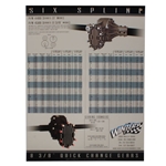 Winters Performance POSTER-6 6-Spline Quick Change Gear Chart