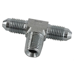 Goodridge 825-03P Steel Tee Adapter - Male AN3, 1/8 Inch NPT Male