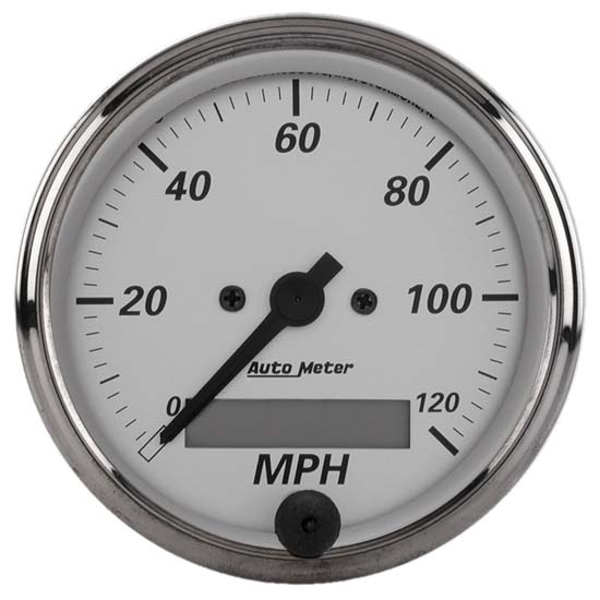 Auto Meter 1988 American Platinum Air-Core Speedometer Gauge Auto Meter 1988 American Platinum Air-Core Speedometer Gauge