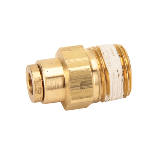 Air Suspension PushIn Tubing Connector Fitting,1/4 Tube to 3/8 In NPT