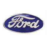 Blue Porcelain Ford Radiator Emblem for 1932 Car, 1932-35 Pickup