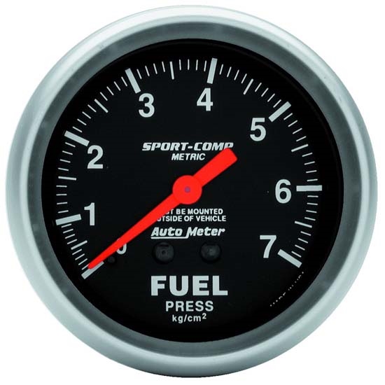 Auto Meter 3412-J Sport-Comp Mechanical Fuel Pressure Gauge Auto Meter 3412-J Sport-Comp Mechanical Fuel Pressure Gauge