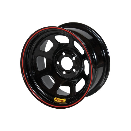 Bassett 47SC375 14X7 D-Hole 5 on 4.75 3.75 Inch Backspace Black Wheel Bassett 47SC375 14X7 D-Hole 5 on 4.75 3.75 Inch Backspace Black Wheel