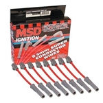 MSD 32819 8.5mm Spark Plug Wires Set, LS1, Super Conductor, Red