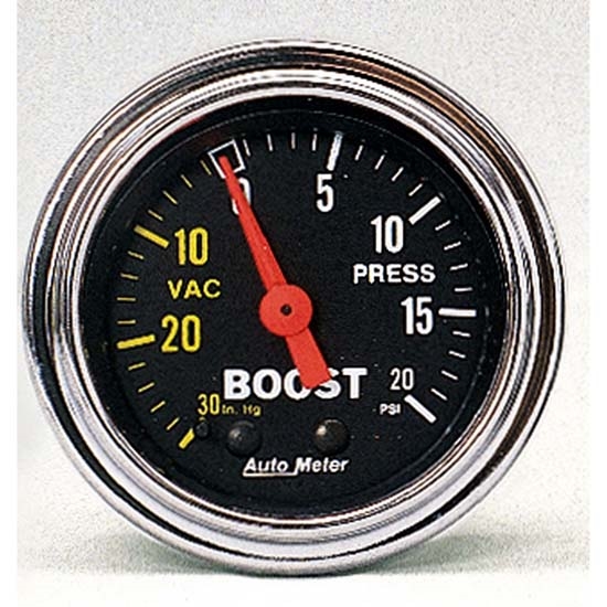 Auto Meter 2401 Traditional Chrome Mechanical Boost/Vacuum Gauge Auto Meter 2401 Traditional Chrome Mechanical Boost/Vacuum Gauge