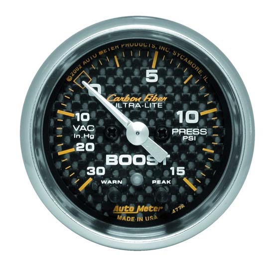 Auto Meter 4776 Carbon Fiber Digital Stepper Motor Boost/Vacuum Gauge Auto Meter 4776 Carbon Fiber Digital Stepper Motor Boost/Vacuum Gauge