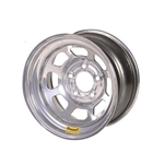 Bassett 47SN2S 14X7 D-Hole 5 on 100mm 2 Inch Backspace Silver Wheel