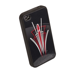 Pinstriped iPhone Cover - Black