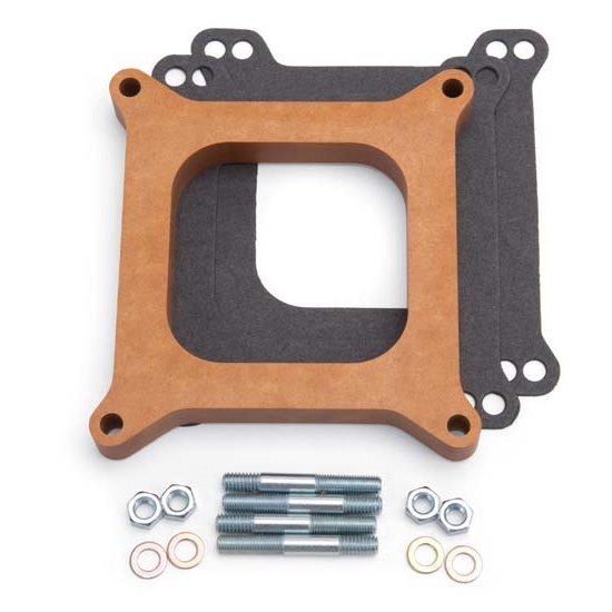 Edelbrock 8719 4 Barrel Carburetor Spacer, Wood, 0.750 Inch
