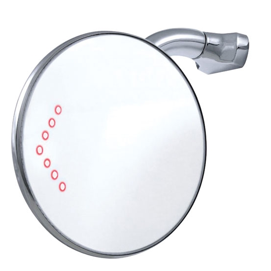 Speedway Universal Rear-View Door Peep Mirror w/ LED Signal, 4 Inch Speedway Universal Rear-View Door Peep Mirror w/ LED Signal, 4 Inch