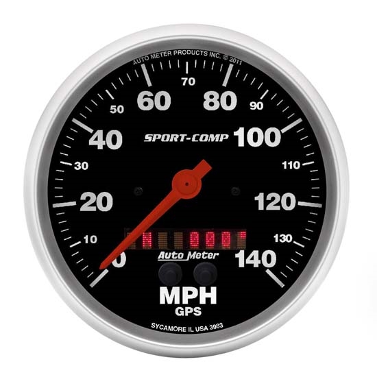 Auto Meter 3983 Sport-Comp Air-Core GPS Speedometer, 140 MPH, 5 Inch Auto Meter 3983 Sport-Comp Air-Core GPS Speedometer, 140 MPH, 5 Inch