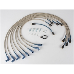 Taylor 8MM Shielded SST Ignition Wire Set, Conv. Ign, Under Valve Cover, 90