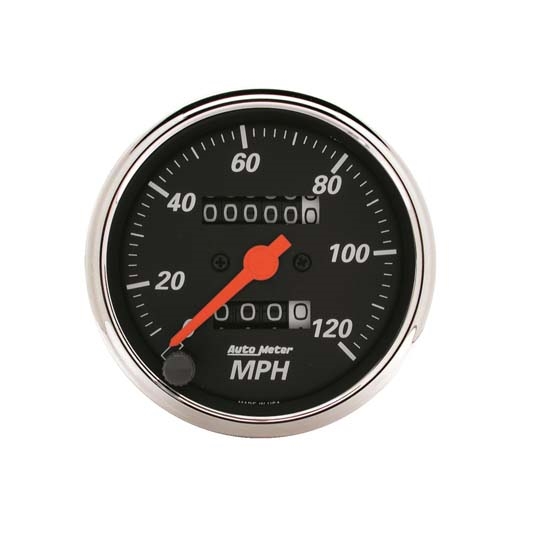 Auto Meter 1476 Designer Black Mechanical Speedometer Gauge Auto Meter 1476 Designer Black Mechanical Speedometer Gauge