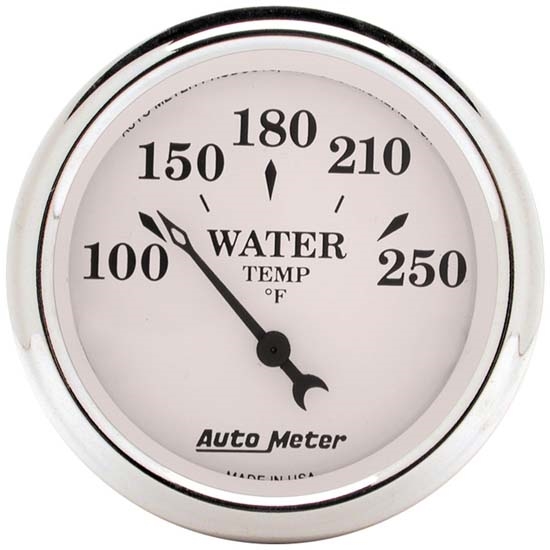 Auto Meter 1638 Old-Tyme White Air-Core Water Temperature Gauge Auto Meter 1638 Old-Tyme White Air-Core Water Temperature Gauge