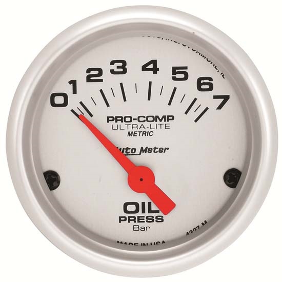 Auto Meter 4327-M Ultra-Lite Air-Core Oil Pressure Gauge, 2-1/16 Inch Auto Meter 4327-M Ultra-Lite Air-Core Oil Pressure Gauge, 2-1/16 Inch
